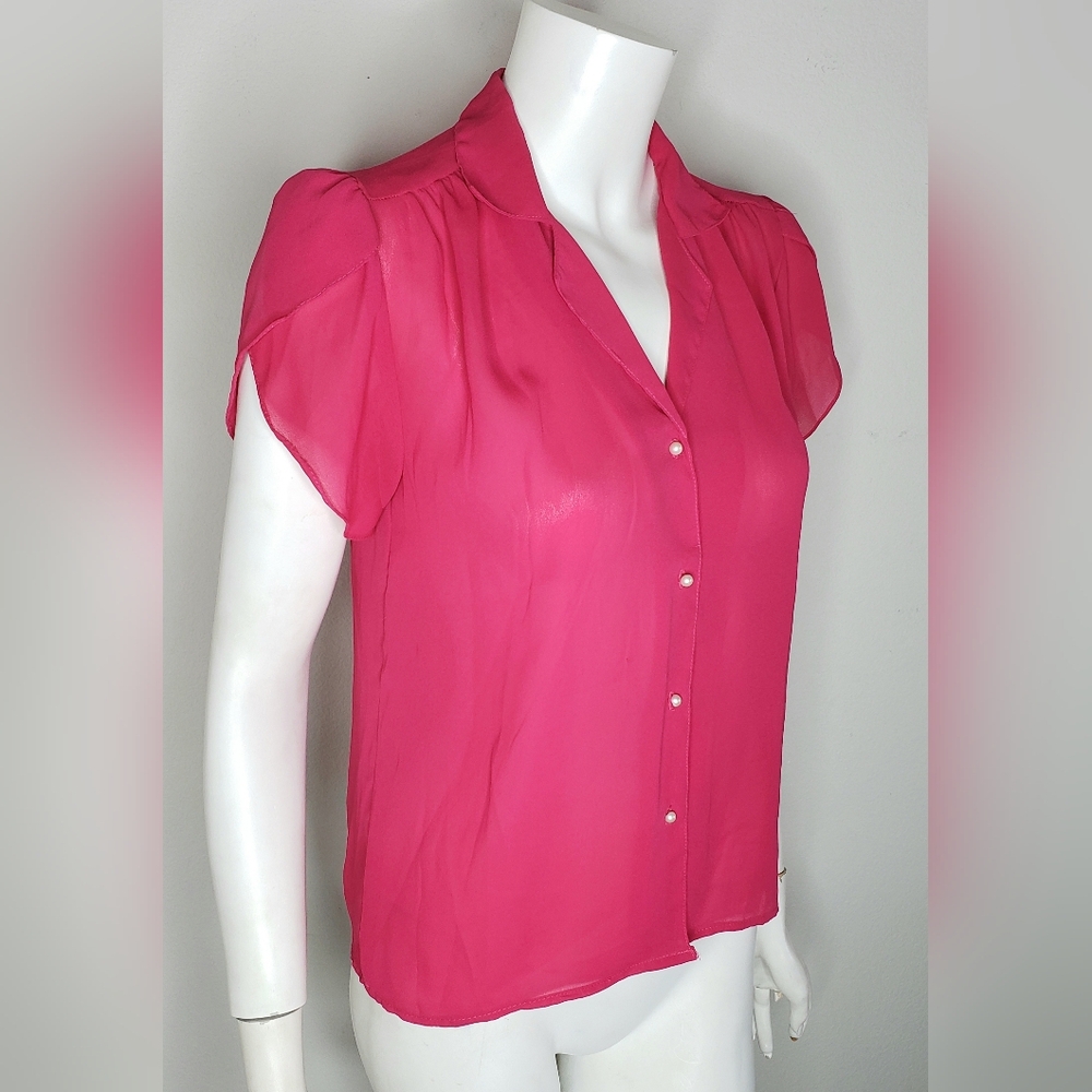 Vintage La Bonne Pink Button-Up Blouse